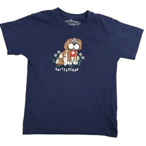 Splash Arts Switzerland T-Shirt 3D St. Bernard Rescue Dog Open Mouth 128 7/8